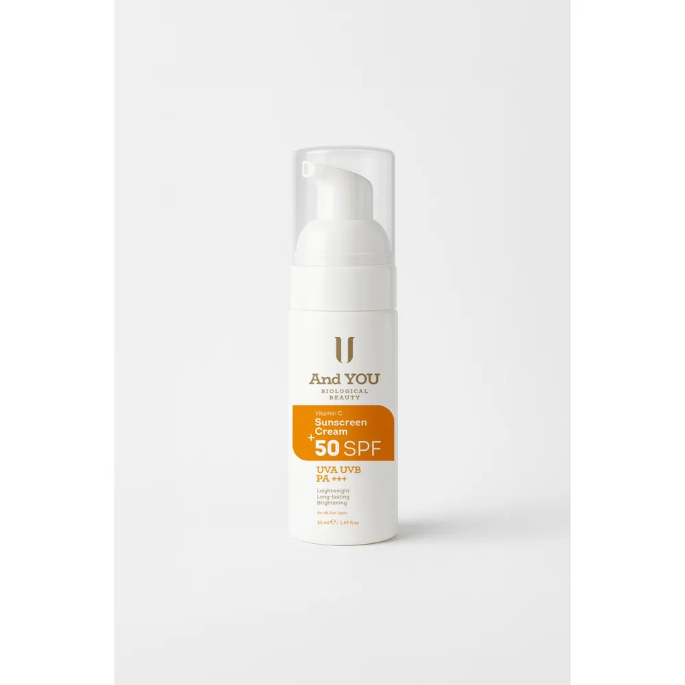 And You Vitamin C Sunscreen Cream SPF 50+ - Vitamin C Güneş Kremi SPF 50+
