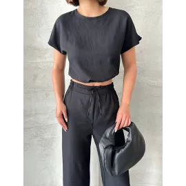 Bluz Pantolon Takım S255057 Siyah (Beden: S)