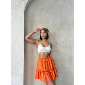 Çingene Keten Etek Turuncu S24808 (Beden: L)