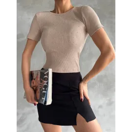 Taş Baskılı Kaş Korse Bluz Bej (Beden: Standart)