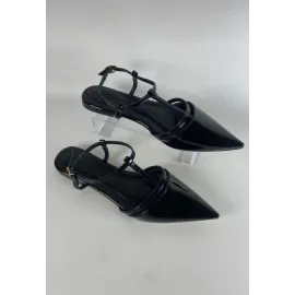 Canca Siyah Rugan Babet Ayakkabı (Numara: 40)