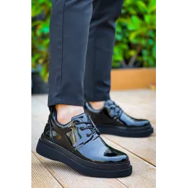 Kb-X3  Kuback  Siyah Rugan Siyah Taban  Bağcıklı  Günlük Erkek  Ayakkabı (Numara: 44)