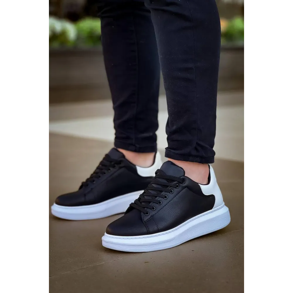 Kb-X500  Kuback  Bağcıklı Siyah Beyaz  Günlük Erkek Ayakkabı (Numara: 41)