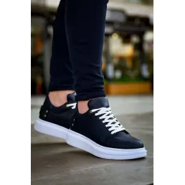 Kb047  Kuback Siyah Cilt Günlük Erkek  Ayakkabı (Numara: 44)