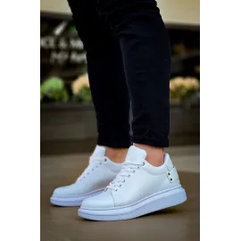 Kb047  Kuback Beyaz Cilt Günlük Erkek  Ayakkabı (Numara: 41)