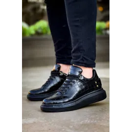 Kb047  Kuback Kömür Crocodile Günlük Erkek  Ayakkabı Siyah (Numara: 40)