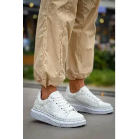 Kb-X500  Kuback  Beyaz Silwer  Bağcıklı  Günlük Erkek  Ayakkabı (Numara: 40)