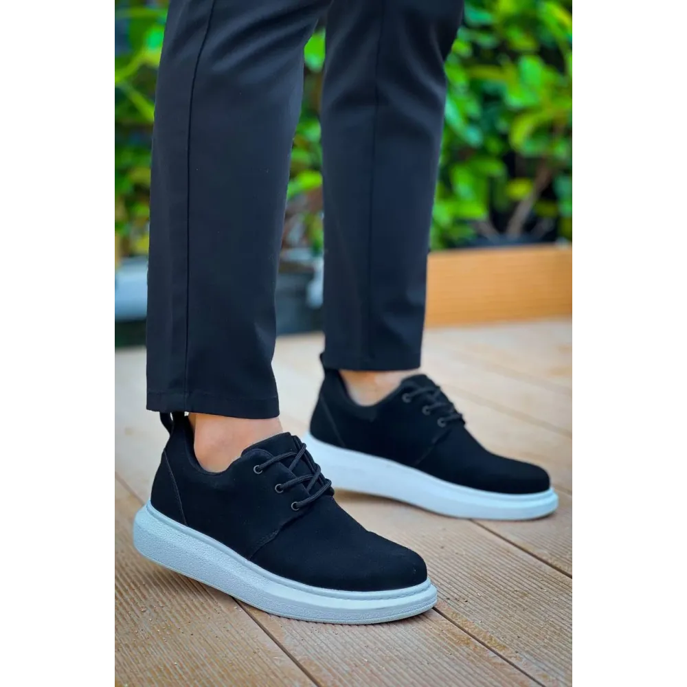 Kb-003 Kuback Siyah Süet Bağcıklı  Günlük Erkek  Ayakkabı (Numara: 40)