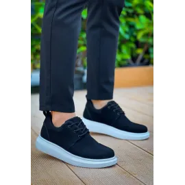 Kb-003 Kuback Siyah Süet Bağcıklı  Günlük Erkek  Ayakkabı (Numara: 40)