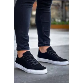 Kb-122   Kuback Siyah Süet Yüksek Taban Bağcıklı Günlük Erkek Ayakkabı (Numara: 42)