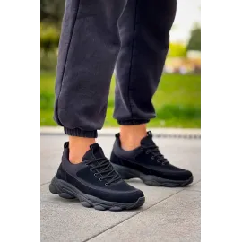 Kb-707  Kuback  Siyah Süet Siyah Yüksek Taban Bağcıklı Günlük Erkek Ayakkabı (Numara: 43)