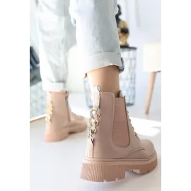 Harte Nude Cilt Bağcıklı Bot (Numara: 38)