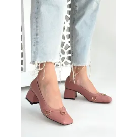 Cande Pudra Cilt Topuklu Ayakkabı (Numara: 37)