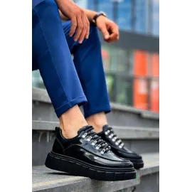 Kb-X10 Kuback Siyah Rugan Siyah Yüksek Taban Günlük Spor Ayakkabı (Numara: 44)