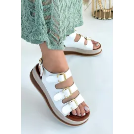 Jatay Beyaz Cilt Sandalet (Numara: 37)