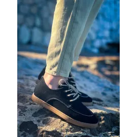 Kb-X5 Kuback Siyah  Süet Bağcıklı  Günlük Erkek Ayakkabı (Numara: 43)