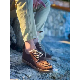 Kb-X5 Kuback Kahve Süet Bağcıklı  Günlük Erkek Ayakkabı (Numara: 43)