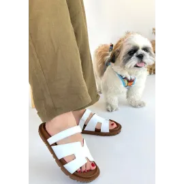 Kooni Beyaz Cilt Terlik (Numara: 36)