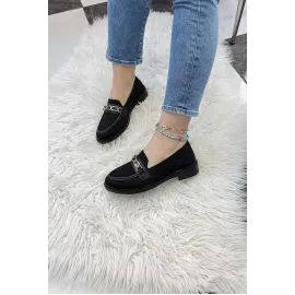 Kb-021 Kuback Siyah Triko Siyah Taban U Toka  Günlük Kadın Ayakkabı Kömür (Numara: 37)