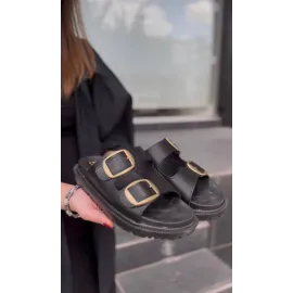 Kbtx-1 Kuback Siyah Günlük Kadın Terlik Kömür (Numara: 36)