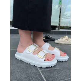 Kbtx-1 Kuback Beyaz Günlük Kadın Terlik (Numara: 38)