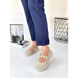 Okira Bej Rugan Oxford Ayakkabı (Numara: 37)