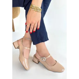 Gowe Nude Rugan Topuklu Ayakkabı (Numara: 37)