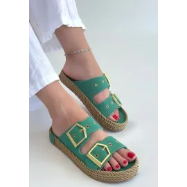 İces Yeşil Nubuk Terlik (Numara: 40)