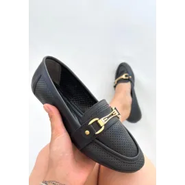 Rain Siyah Cilt Babet Ayakkabı (Numara: 38)