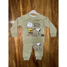 6-24 Aylık Charlie Baskılı Takım Yeşil (Beden: 18-24)