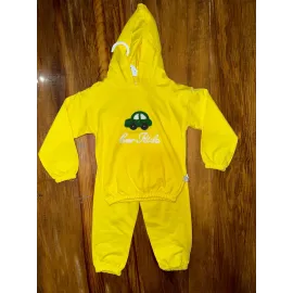 6-24 Aylık Araba Baskılı Takım Sarı (Beden: 12-18)