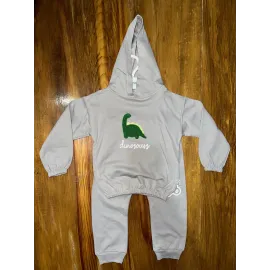 6-24 Aylık Araba Baskılı Takım Gri (Beden: 6-12)