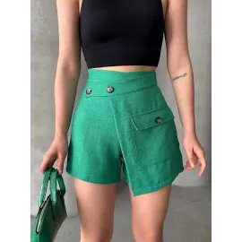 Tek Cepli Şort Etek Yeşil (Beden: M)