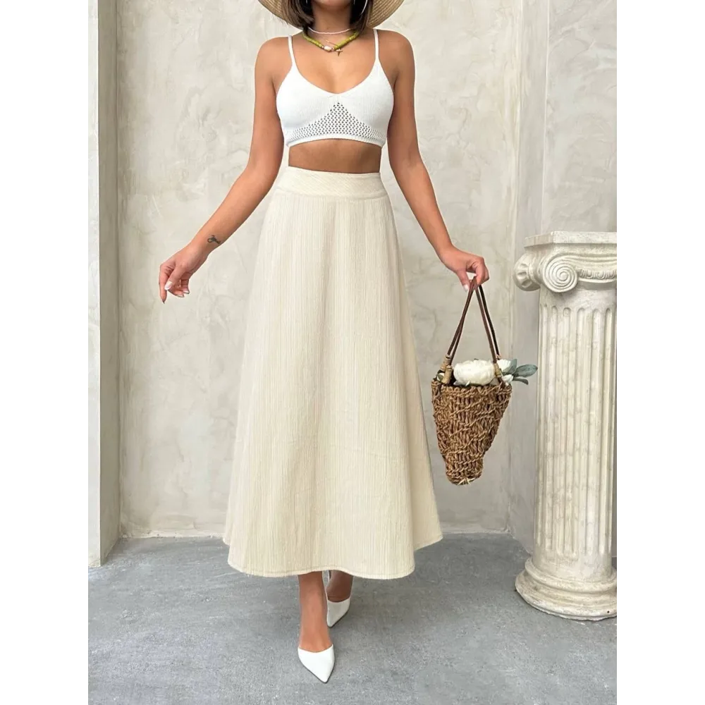 Uzun Astarlı Etek Bej (Beden: S)