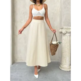 Uzun Astarlı Etek Bej (Beden: Xl)