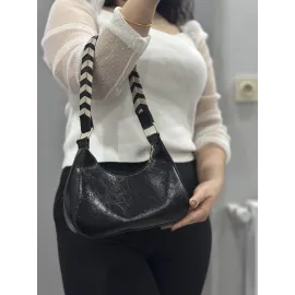 Kraş Siyah Cilt Çanta (Beden: Standart)