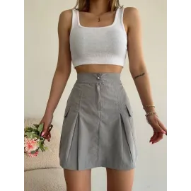 Cepli Paraşüt Etek S241021 Gri (Beden: S)