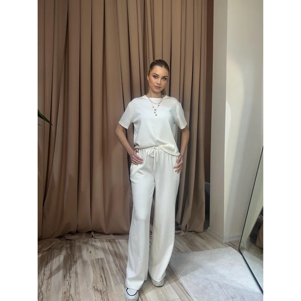 Modal Alt Üst Takım Beyaz (Beden: M)