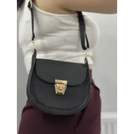 Klasik Kapaklı Siyah Cilt Çanta (Beden: Standart)