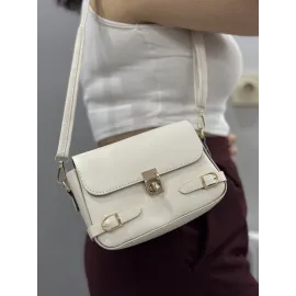 Zerej Kemerli Krem Cilt Çanta (Beden: Standart)