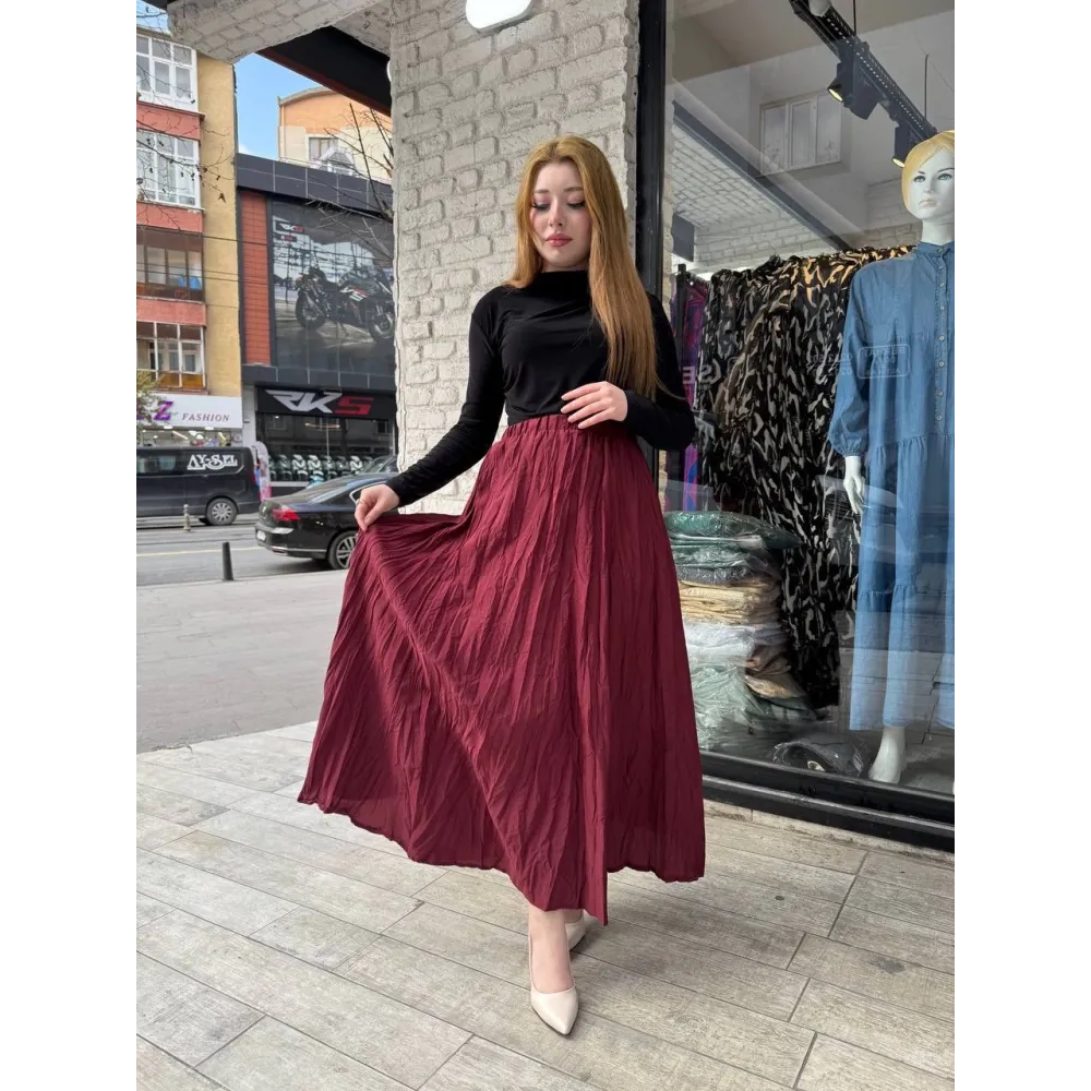 Kraş Etek Bordo (Beden: Standart)