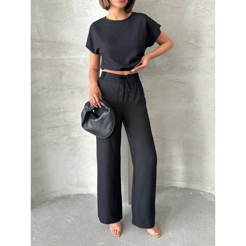 Bluz Pantolon Takım S255057 Siyah (Beden: L)