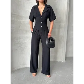 Uzun Keten Tulum S255059 Siyah (Beden: L)