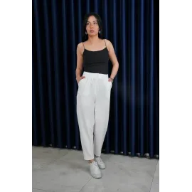 Havuç Pantolon 3326 Beyaz (Beden: S)