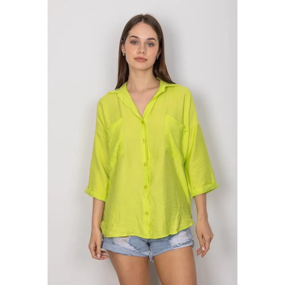 Cepli Salaş Gömlek T1010 Yeşil (Beden: Xl)