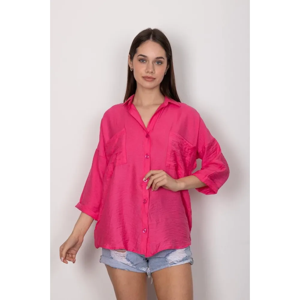 Cepli Salaş Gömlek T1010 Fuşya (Beden: M)