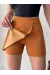 Kapaklı Şort Etek Camel S208 (Beden: M)