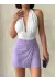 Kapaklı Şort Etek Lila S208 (Beden: M)