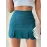 Çift Yırtmaçlı Atlas Şort Etek Petrol Yeşili S240364 (Beden: S)