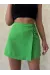 Kuş Gözü Şort Etek Yeşil S25819 (Beden: M)